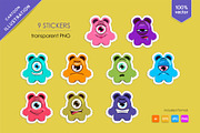 9 Funny One-eyed monsters. Art., an Animal Illustration by KENO Mascots (Thumbnail 3 of 5)