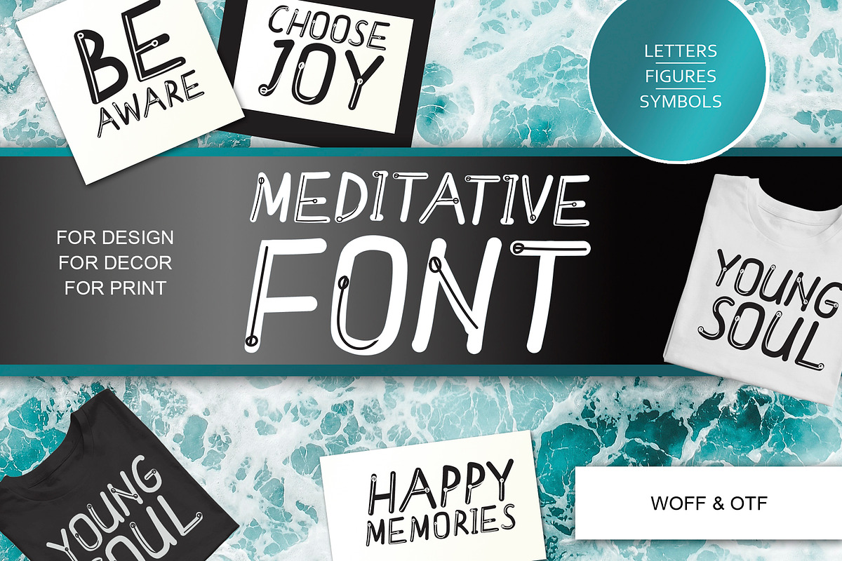 SALE! Meditative Font - Display, a Symbol Font by Fli Store (Photo 1 of 7)