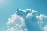 90 Clouds animals against a blue sky, an Animal Illustration by Handmadefont (Thumbnail 53 of 64)