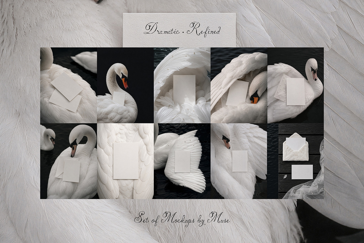 Swan Nocturne Editorial Mockups, an Advertising Mockup by Muse Mockups (Photo 7 of 12)