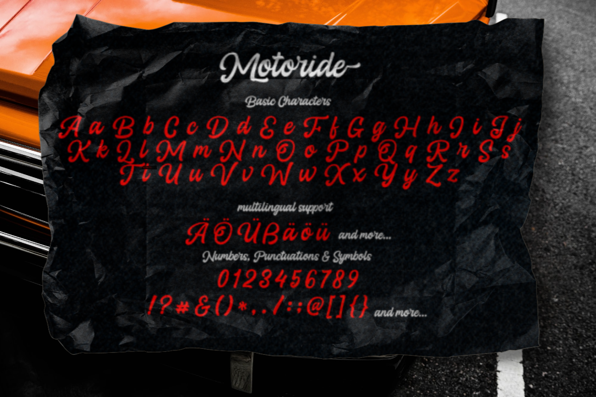 Motoride | Vintage Script, a Script Font by Epiclinez (Photo 8 of 8)