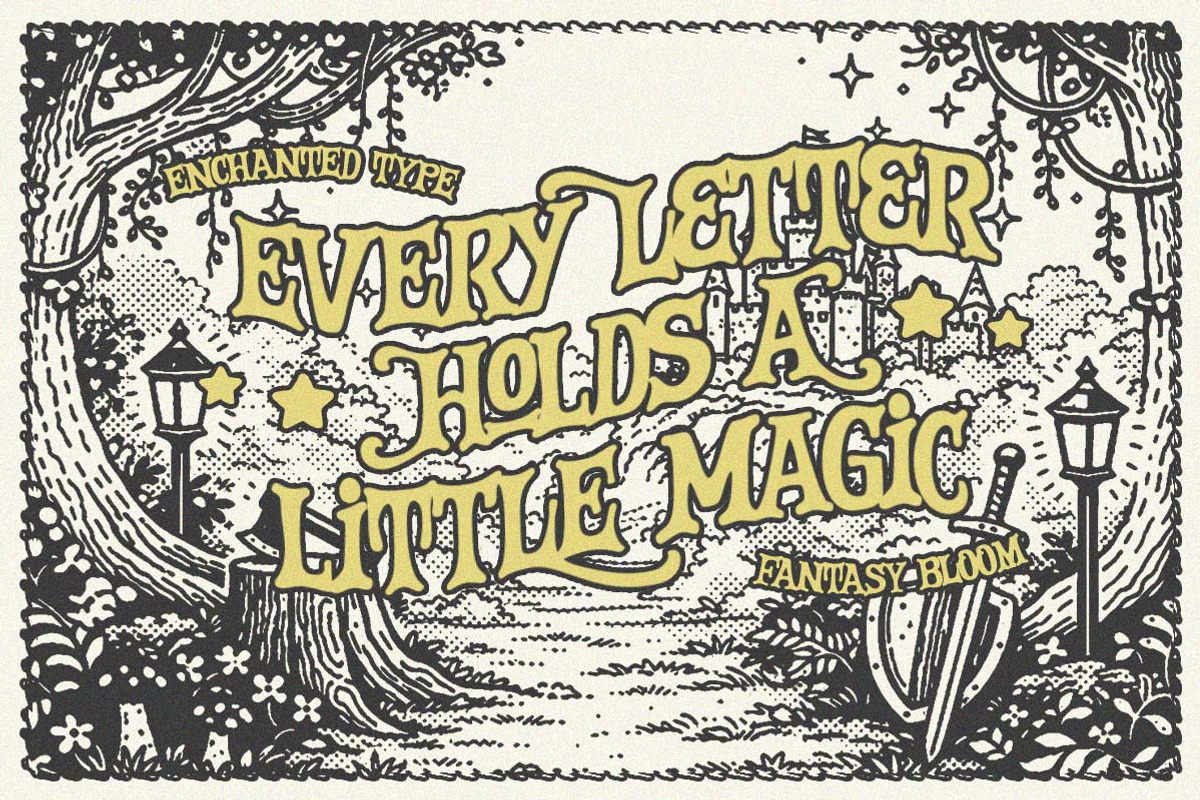 Fairy Spell Magical Display Font, a Handwritten Font by Letterhend Studio (Photo 9 of 13)