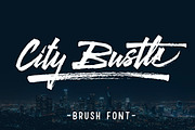 City Bustle brush font, a Script Font by Qiwbrother Studio (Thumbnail 1 of 8)