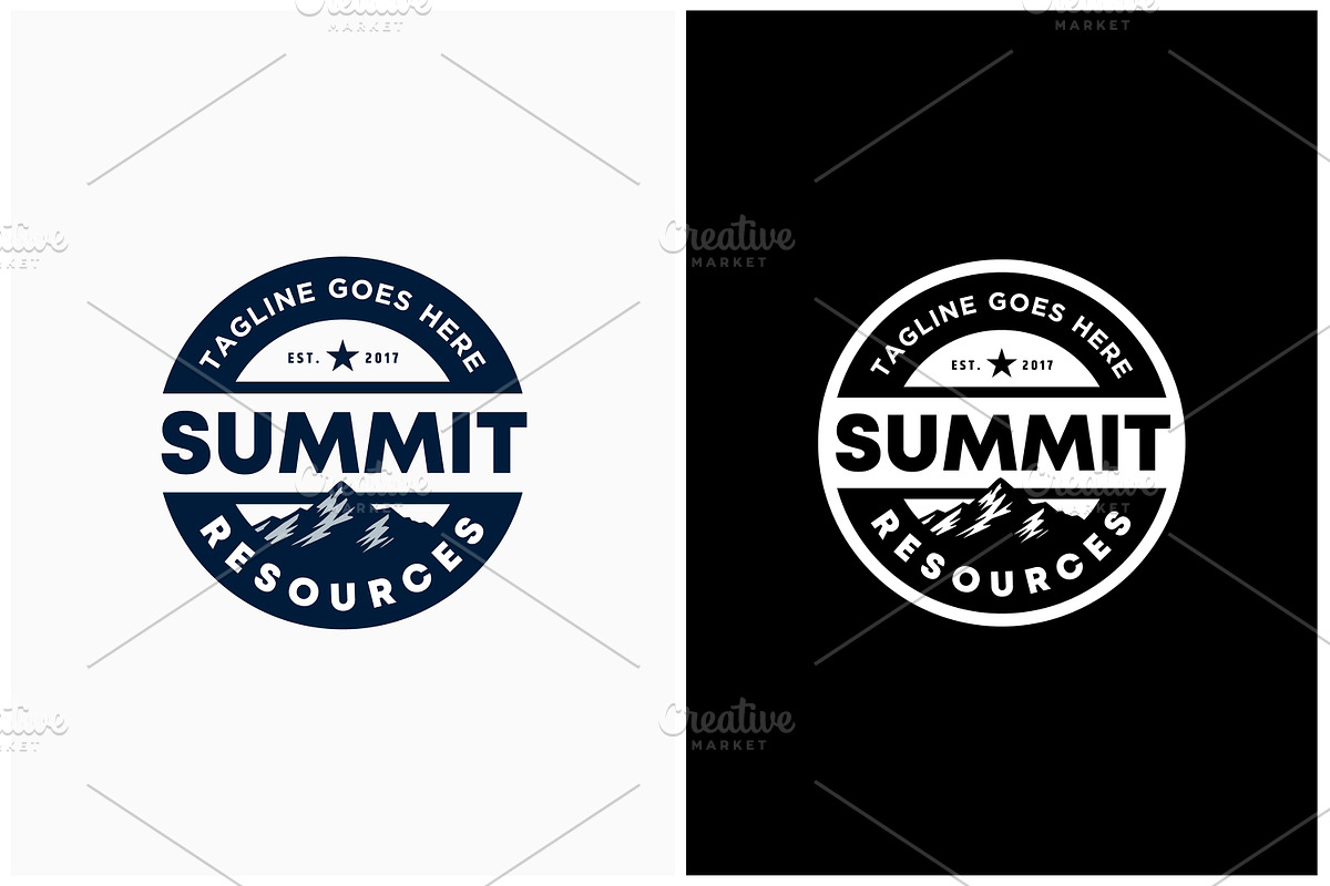 Top Peak Summit Snow Mountain Logo, a Branding & Logo Template by Enola99d