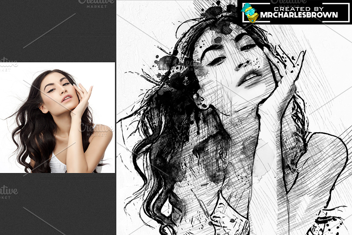 Pure Art Hand Drawing 150, an Action Add-On by mrcharlesbrown (Photo 4 of 10)