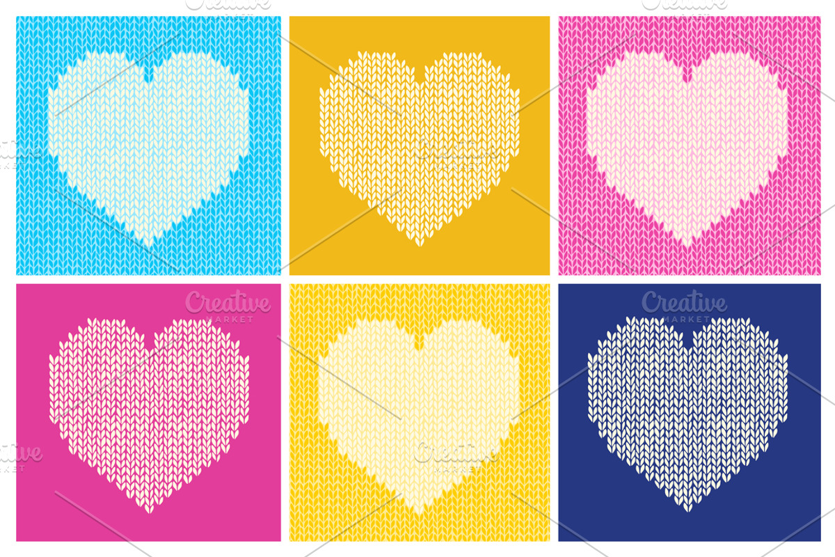 24 Knitted Hearts Seamless Patterns, a Pattern Graphic by IreneArt illustrations (Photo 5 of 5)