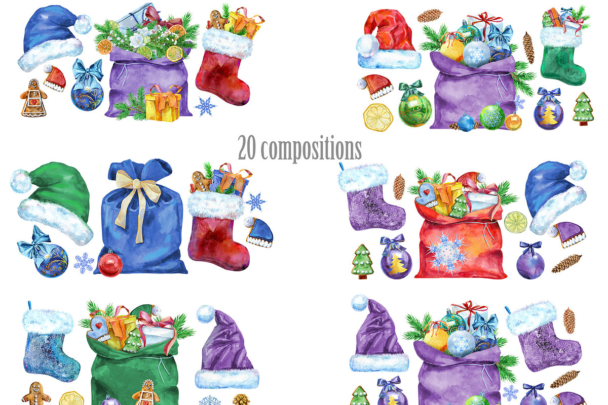 Watercolor Christmas, an Illustration by Watercolor fantasy (Photo 5 of 6)
