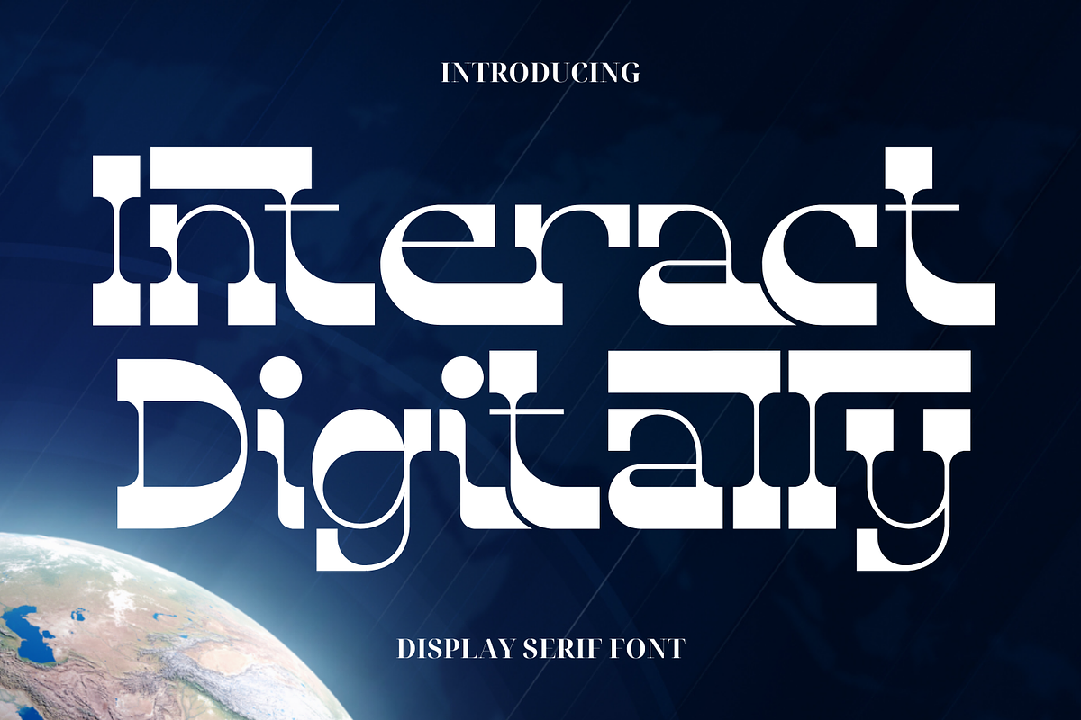 Interact Digitally Font, a Slab Serif Font by 177Studio (Photo 1 of 8)