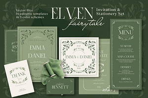 Elven Fairytale Wedding Suite, a Print Template by Garden in frame