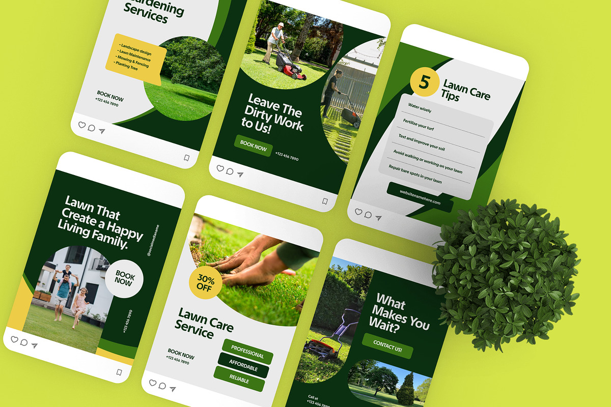 Lawn Care - Instagram Post, a Brochure Template by Izdihaar_Studio (Photo 2 of 3)