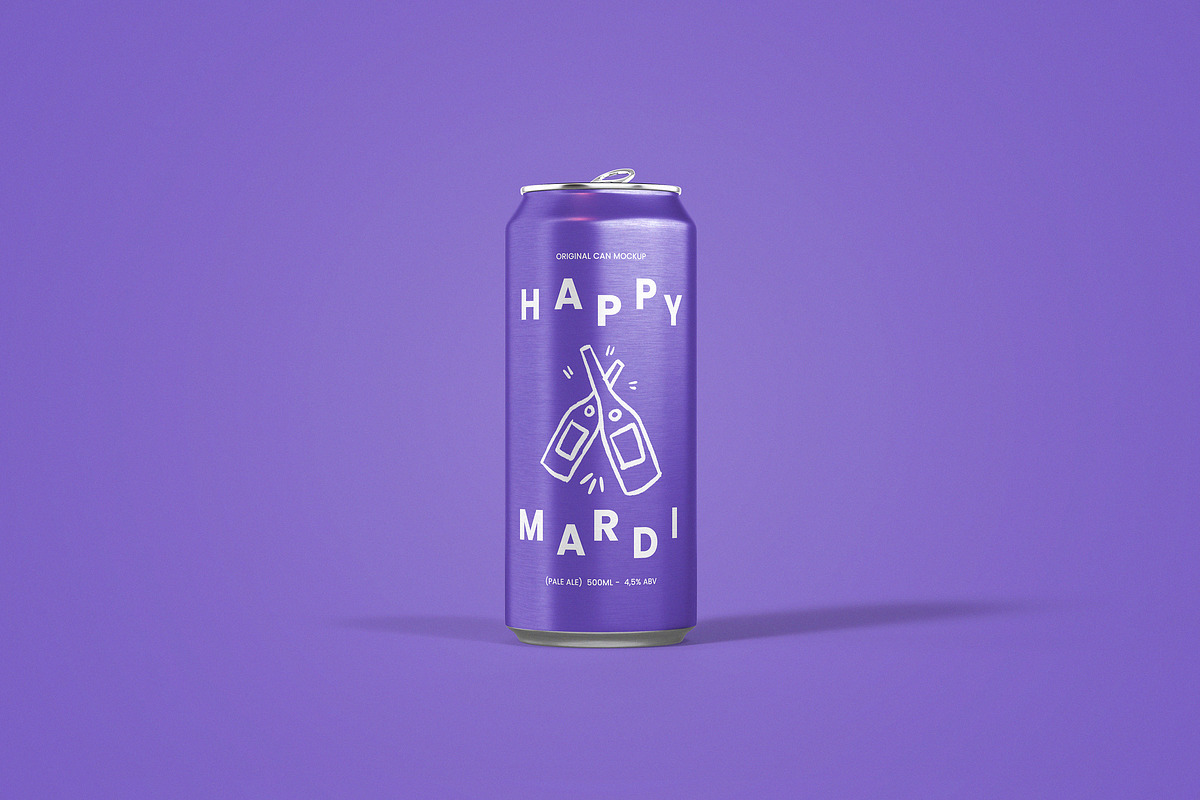 500 ML Can Mockup, a Packaging Mockup by Design Squad (Photo 5 of 6)