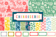 Chinoiserie Patterns Frames Labels, a Pattern Graphic by Clover & Lilly (Thumbnail 1 of 6)