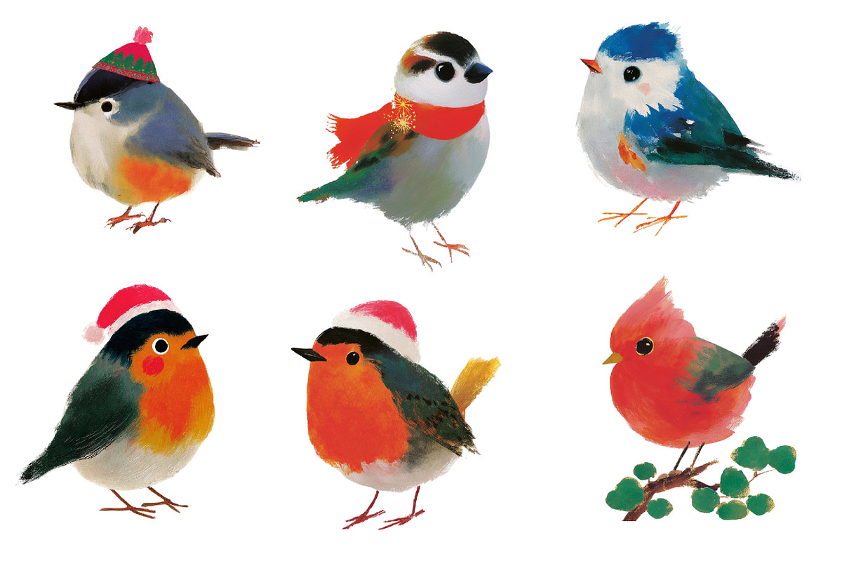 Christmas Robin Clipart, an Illustration by Designworld (Photo 2 of 5)
