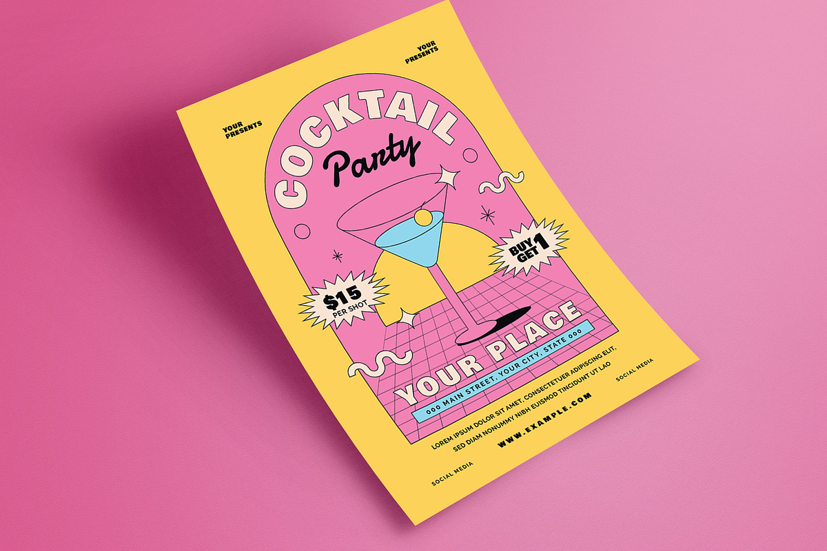 Summer Cocktail Party Flyer, a Flyer Template by Guuver (Photo 3 of 3)