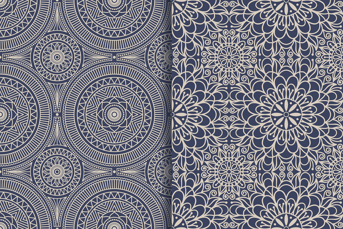 Set of 18 seamless pattern Mandala, a Pattern Graphic by NataLito (Photo 8 of 11)
