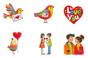 Vintage Cute Valentine's Day Clipart, an Illustration by CreationArt (Thumbnail 3 of 7)