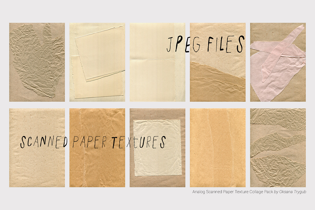 Scanned Paper Texture Collage Pack, a Texture Graphic by Oksana Trygub (Photo 12 of 16)