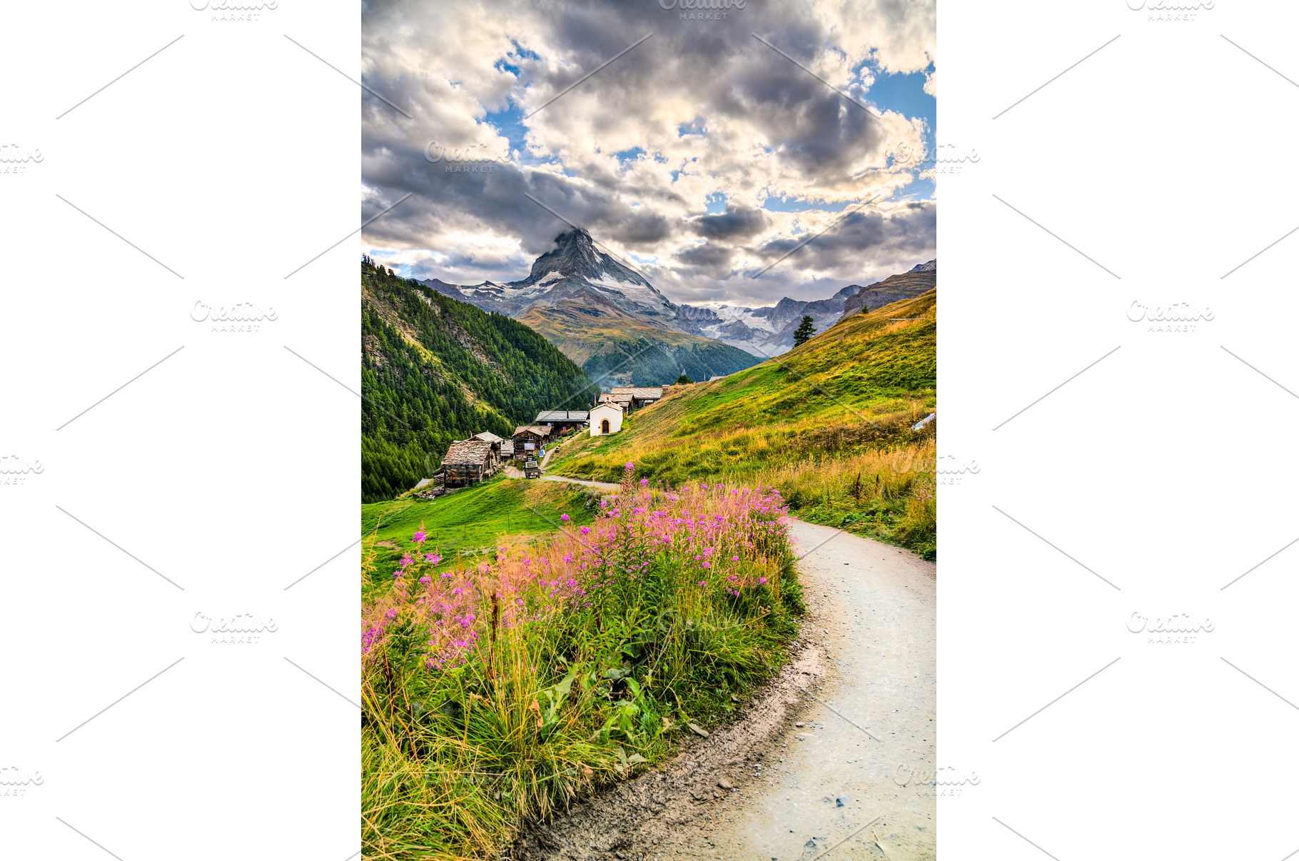 View of the Matterhorn mountain at, an Architecture Photo by Leonid Andronov