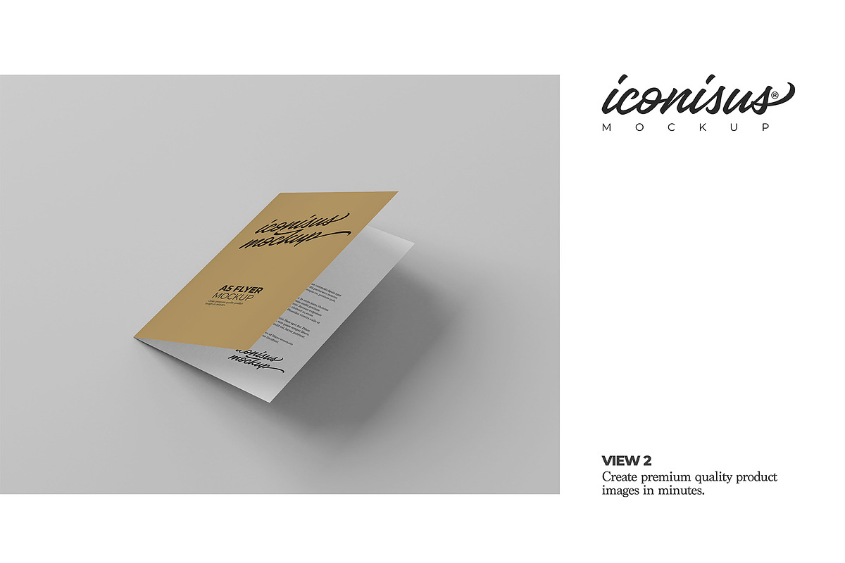 Bi-Fold A5 Flyer Mock-Up Template, a Print Template by iconisusmockup (Photo 4 of 8)