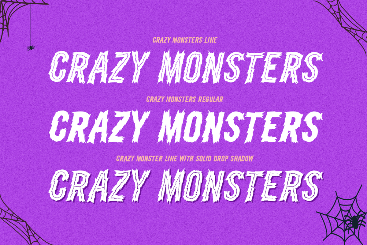 Horror Fonts | Crazy Monsters, a Sans Serif Font by tomatstudio (Photo 8 of 8)