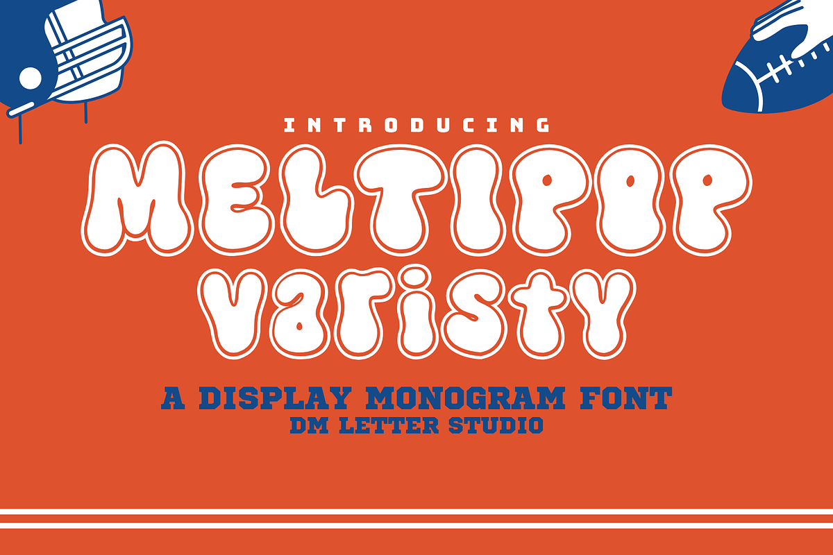 Meltipop Varsity Font, a Sans Serif Font by Dm Studio (Photo 1 of 10)
