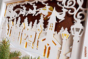 Christmas Village 3D Layered SVG Cut, an Illustration by pixaroma (Thumbnail 2 of 16)