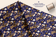 Hand Drawn Flowers Vector Pattern, a Pattern Graphic by Webvilla Studio (Thumbnail 3 of 6)