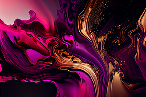 Colorful Acrylic Liquid Textures