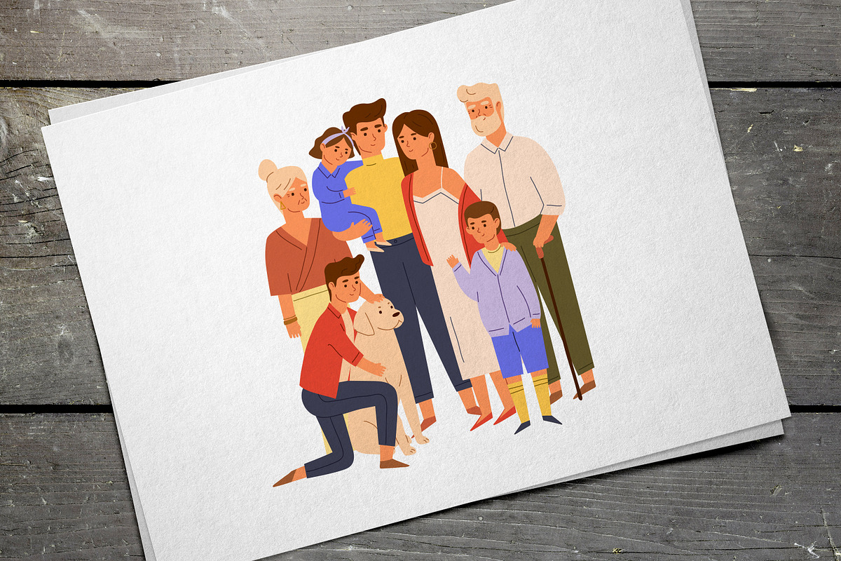Happy family portrait, a Person Illustration by Good Studio (Photo 3 of 3)