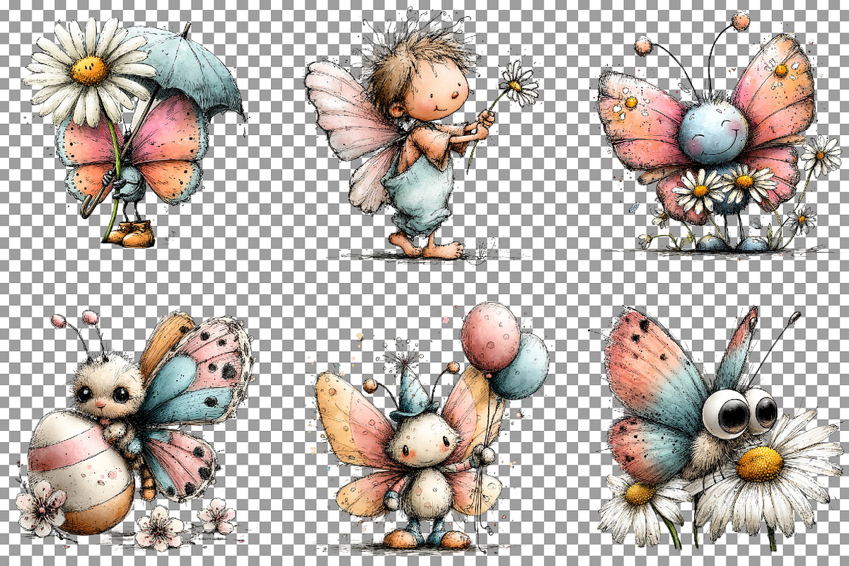 Whimsical Easter Butterfly Clipart, an Illustration by Sublimation Artist (Photo 4 of 7)