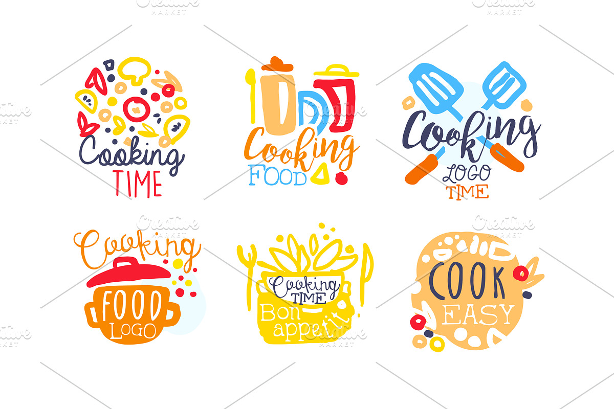 Cooking Logo and Labels Design, a Food Illustration by TopVectors