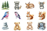 Cute Woodland Animal Clipart, an Illustration by CitraGraphics (Thumbnail 3 of 5)