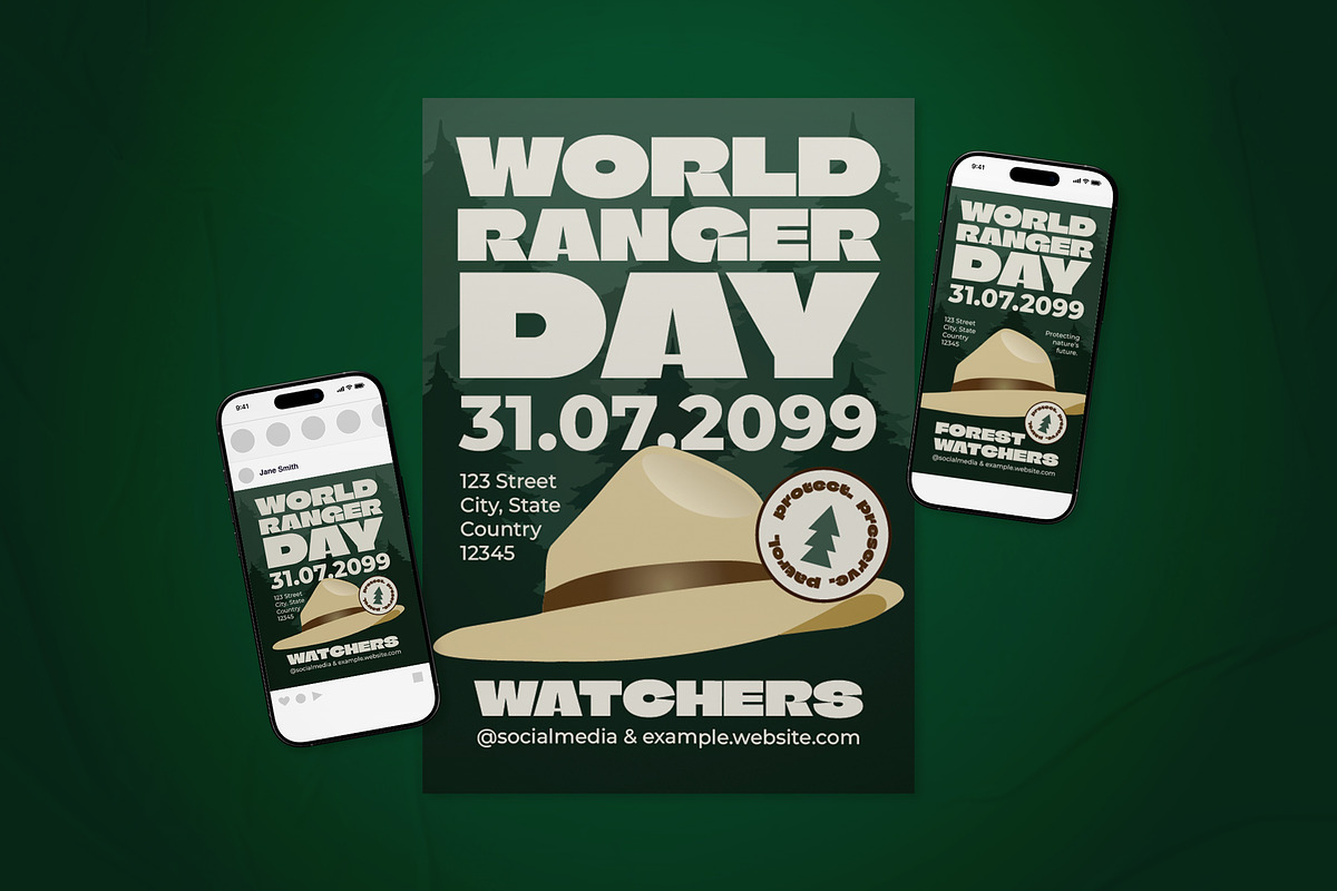World Ranger Day Event Flyer Set, a Flyer Template by The Good Store (Photo 1 of 2)