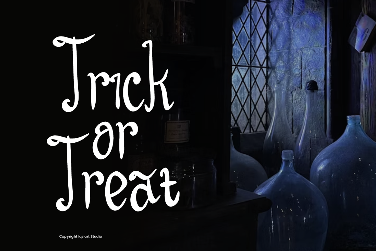 Halloween Nigholle Font, a Handwritten Font by Iqsiart Studio (Photo 3 of 7)