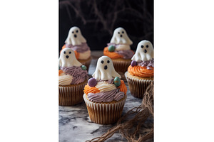 halloween themed cupcakes with, a Holiday Photo by Sergey Kotenev