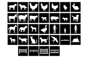 Farm Stencil, Farm Animals Stencil., an Object Graphic by Doodle Cloud Studio (Thumbnail 1 of 2)