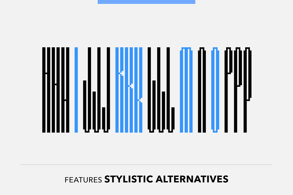 Incline - Pixel Font, a Font by SelfBuild Type