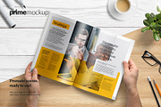 A4 Portrait Brochure Magazine Mockup, a Books & Magazine Mockup by PrimeMockup (Thumbnail 3 of 10)