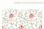 Watercolor Blush Roses Floral Set, a Decorative Illustration by Carol Lozove (Thumbnail 27 of 50)