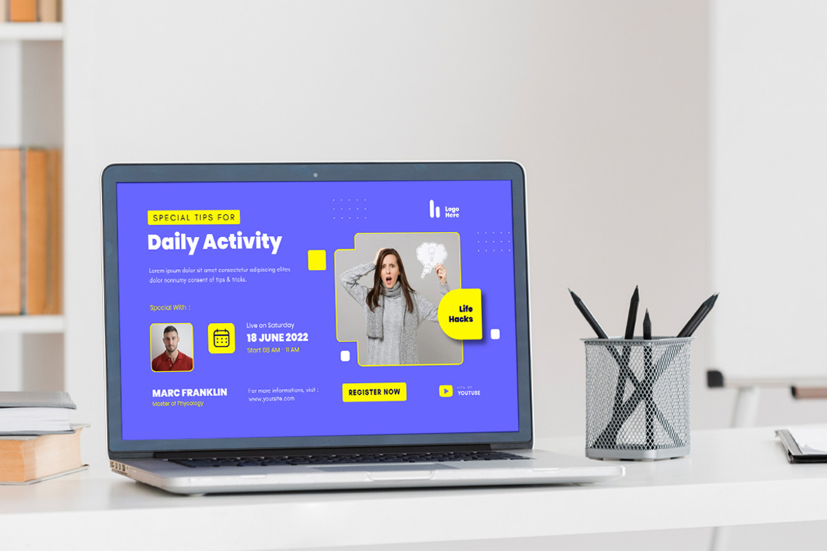 Daily Activity Tips Digital Poster, a Templates & Theme by Rahardi Creative (Photo 2 of 4)