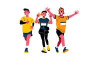 Running Characters Illustration, a Sport Illustration by SLAB! Design (Thumbnail 3 of 3)