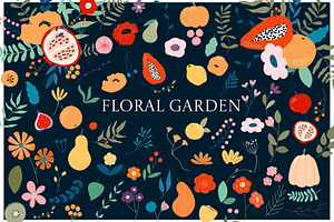 FLORAL GARDEN - clipart collection
