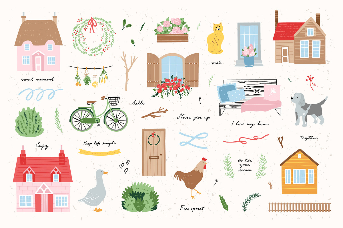 Cottagecore Cute Clipart, an Object Illustration by Redchocolate (Photo 3 of 12)