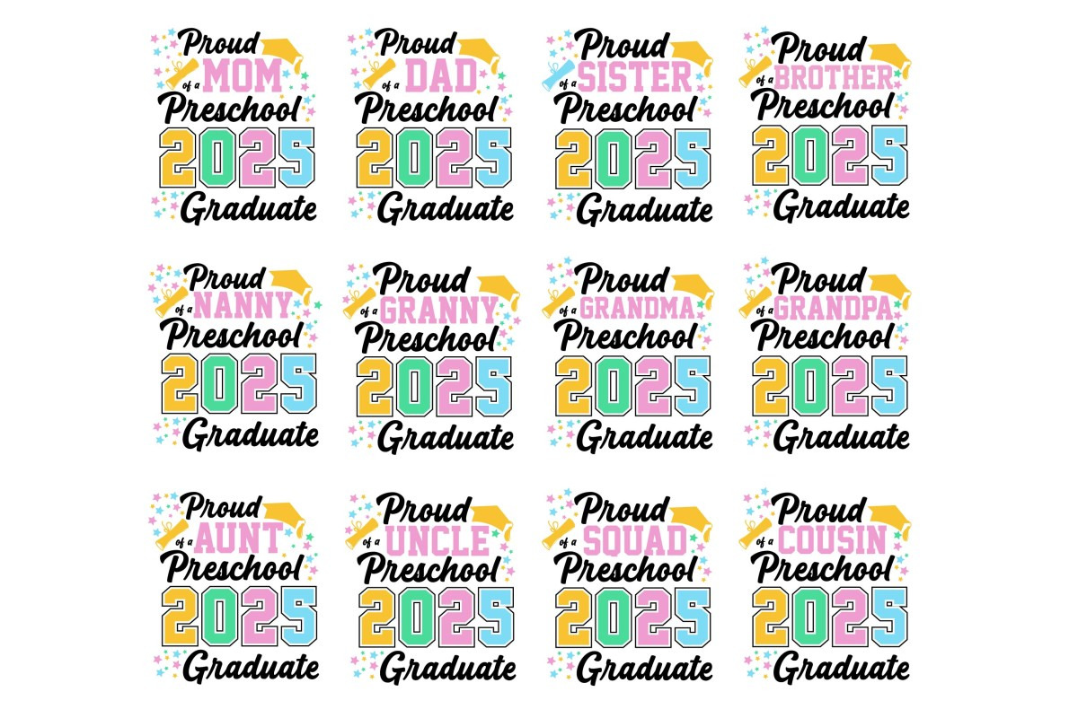 Proud Graduate Family 2025 Bundle, an Object Graphic by EllaMaiyaali (Photo 2 of 8)