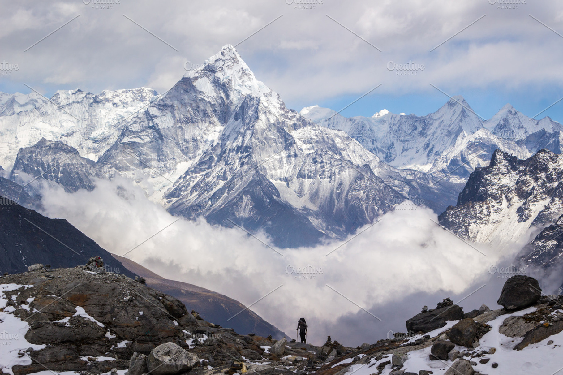 Ama Dablam mountain, Himalaya, a Nature Photo by WhiteMountMedia