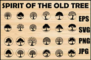 Ancient Tree Spirit Vector Set, an Object Graphic by Creativeshirt (Thumbnail 1 of 5)