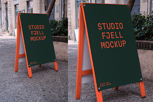 Urban Sandwich Board Mockup