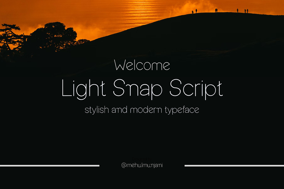 Light Snap Sans Serif Font, a Sans Serif Font by Mehul Munjani (Photo 1 of 11)