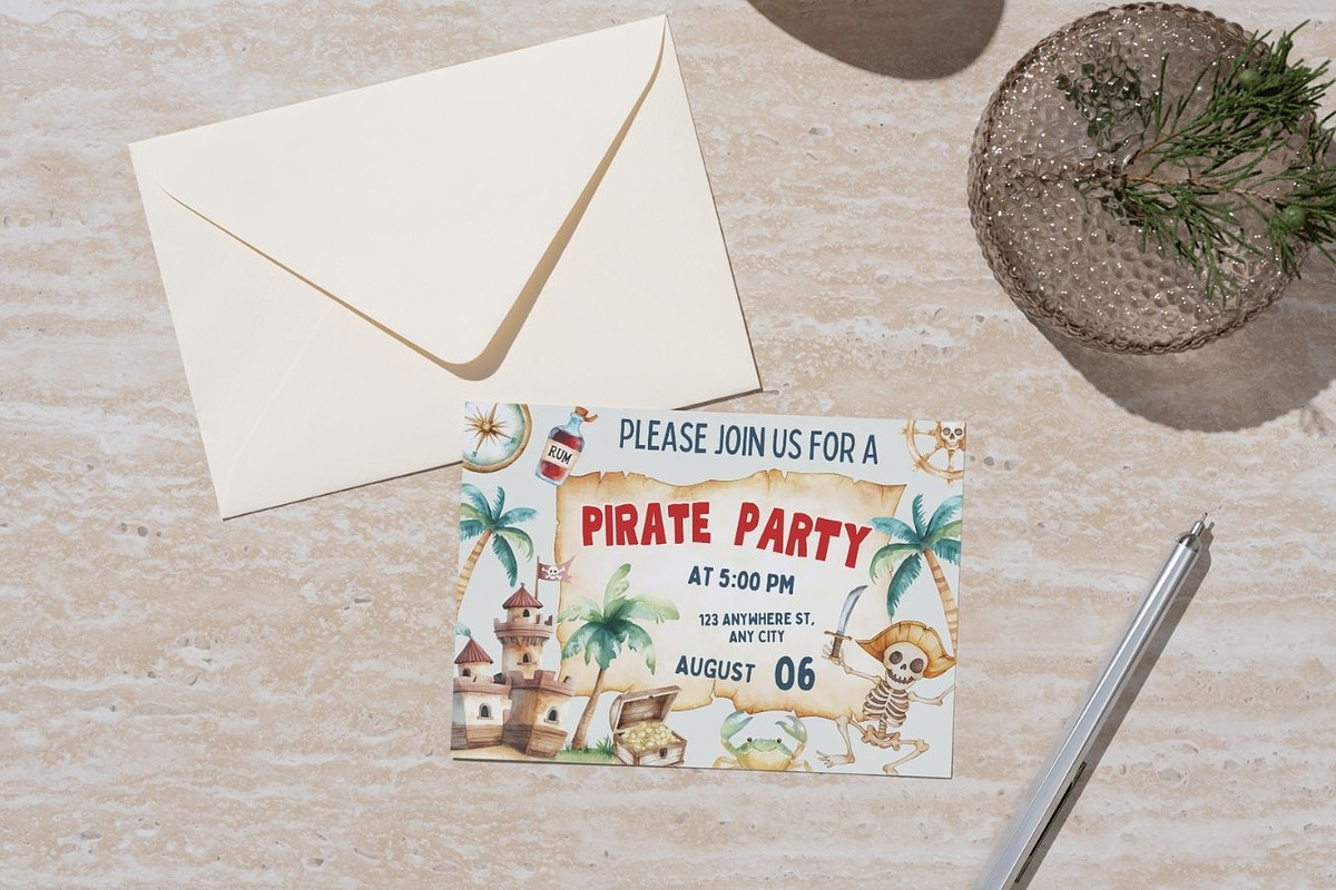Cute Pirate Clipart Bundle, an Illustration by PassionPNGcreation (Photo 8 of 12)
