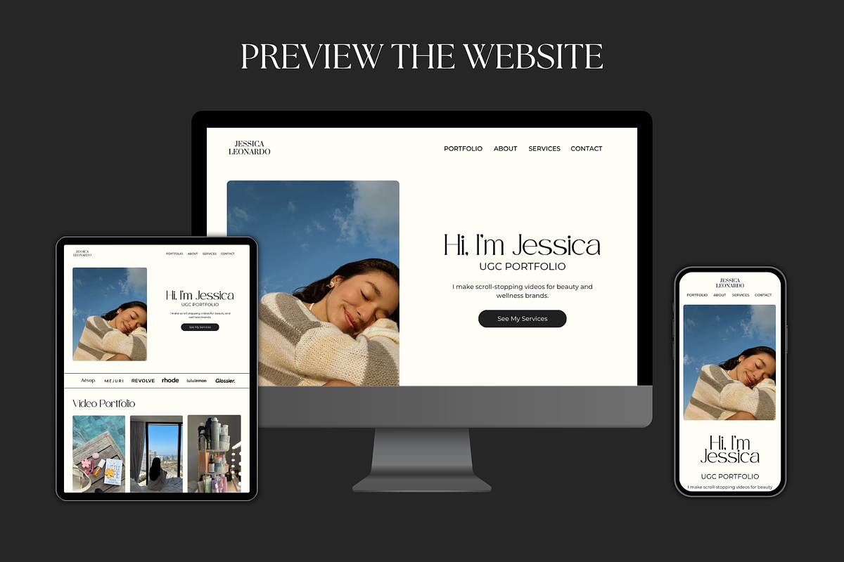 UGC Portfolio Website for Canva, an App Template by Meraki Templates (Photo 6 of 7)